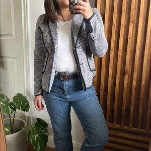 Anthropologie x Cartonnier Knitted Tie Sleeve Marled Blazer. S‎